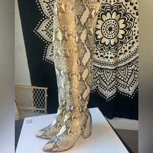 Faux Snake skin boots